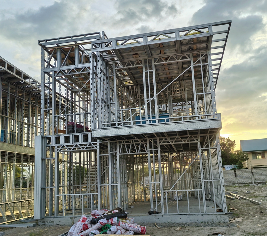 中國(guó)一帶一路輕鋼建筑出口介紹